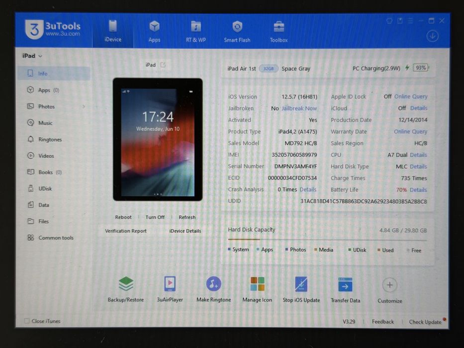 iPad Air 1 (A1475) - 32GB - Cellular (LTE) - faktura VAT 23%