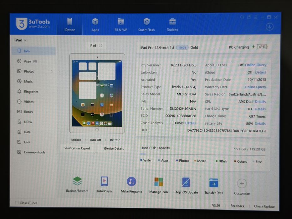 iPad Pro 12.9 1. gen. (A1584) - 128GB - faktura VAT 23%