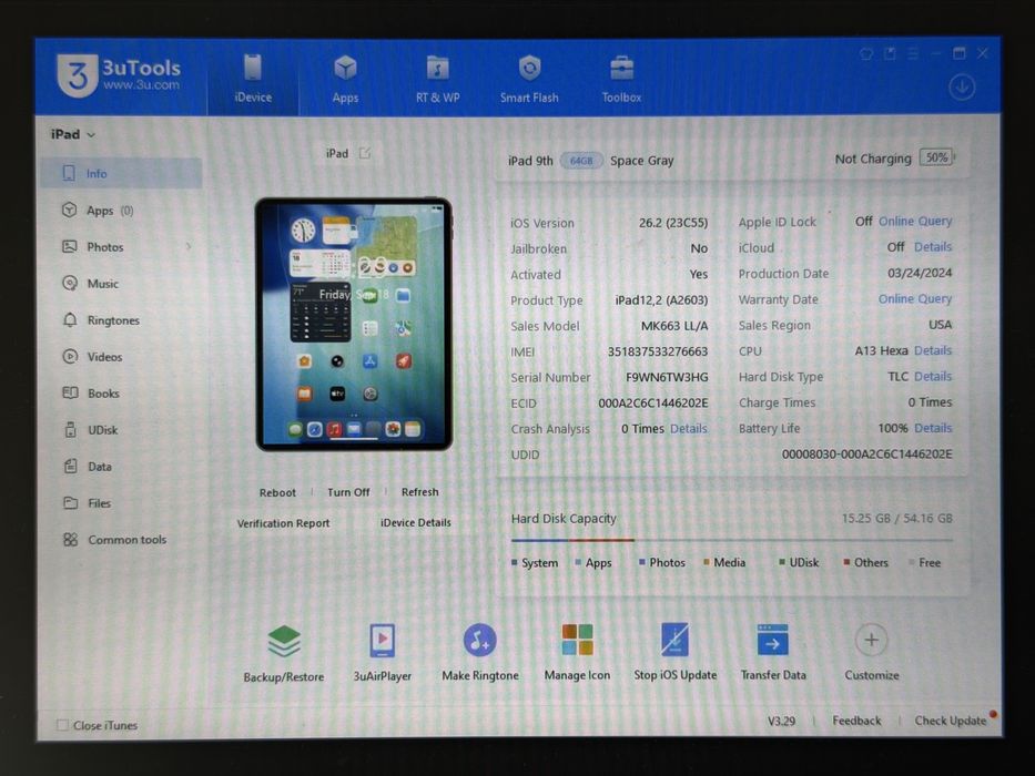 iPad 9. gen. (A2603) - 64GB - Cellular (LTE) - Space Gray - faktura VAT 23%