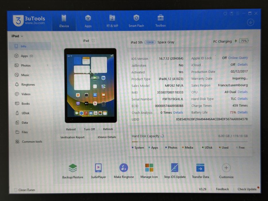 iPad 5 (A1823) - 128GB - Cellular (LTE) - faktura VAT 23%