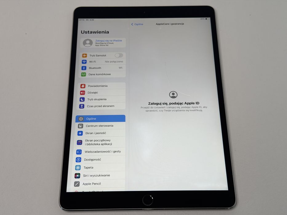 iPad Pro 10.5 (A1709) - 64GB - Cellular (LTE) - pęknięty - faktura VAT 23%