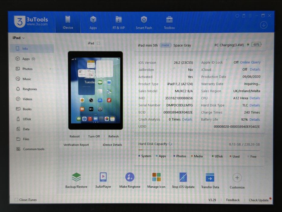 iPad mini 5 (A2124) - 256GB - Cellular (LTE) - faktura VAT 23%