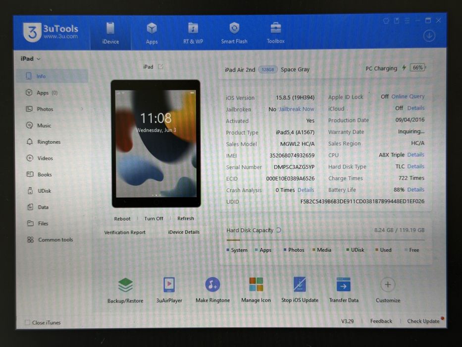 iPad Air 2 (A1567) - 128GB - Cellular (LTE) - faktura VAT 23%