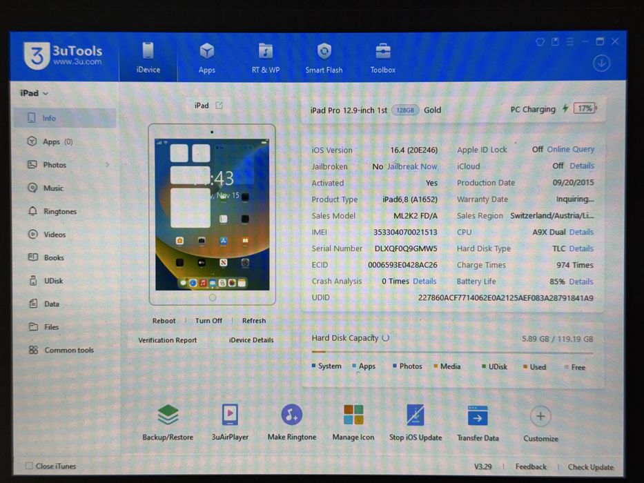 iPad Pro 12.9 1. gen. (A1652) - 128GB - Cellular (LTE) - faktura VAT 23%