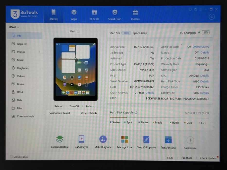 iPad 5. gen. (A1822) - 32GB - faktura VAT 23%