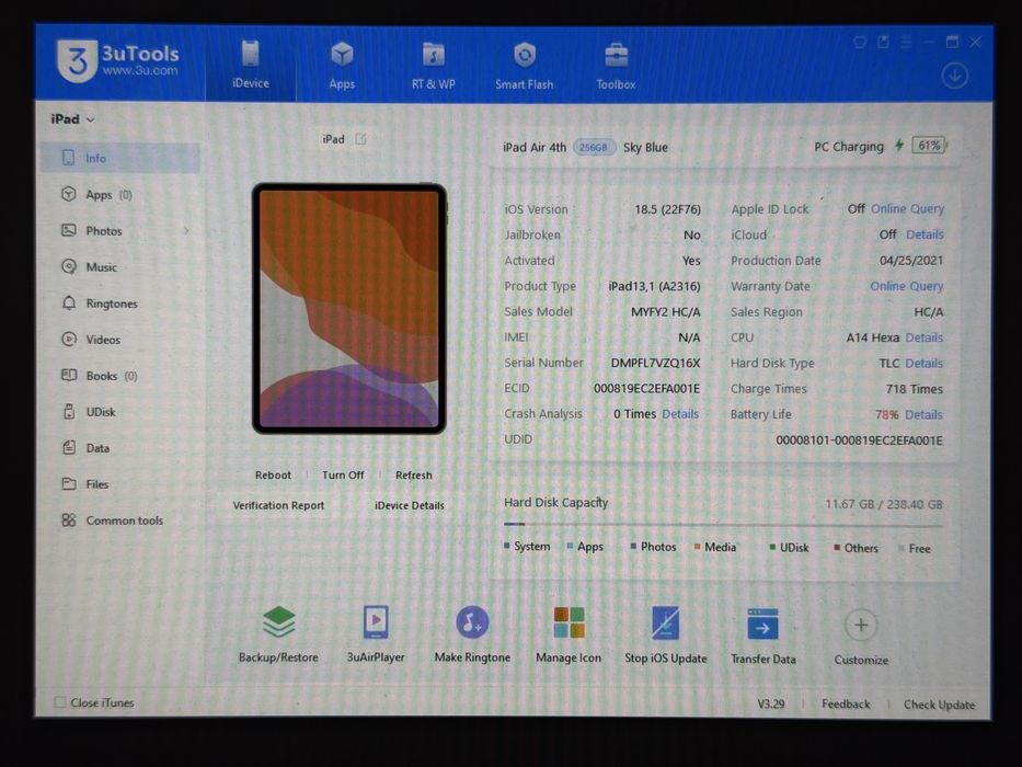 iPad Air 4 (A2316) - 256GB - faktura VAT 23%