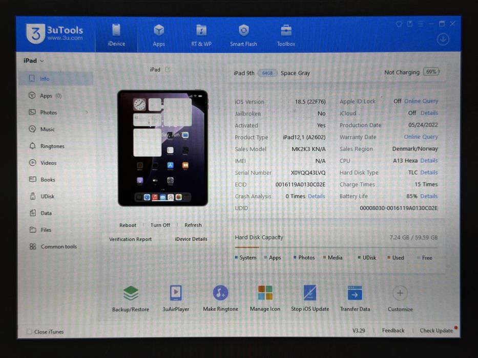 iPad 9. gen. (A2602) - 64GB - faktura VAT 23%