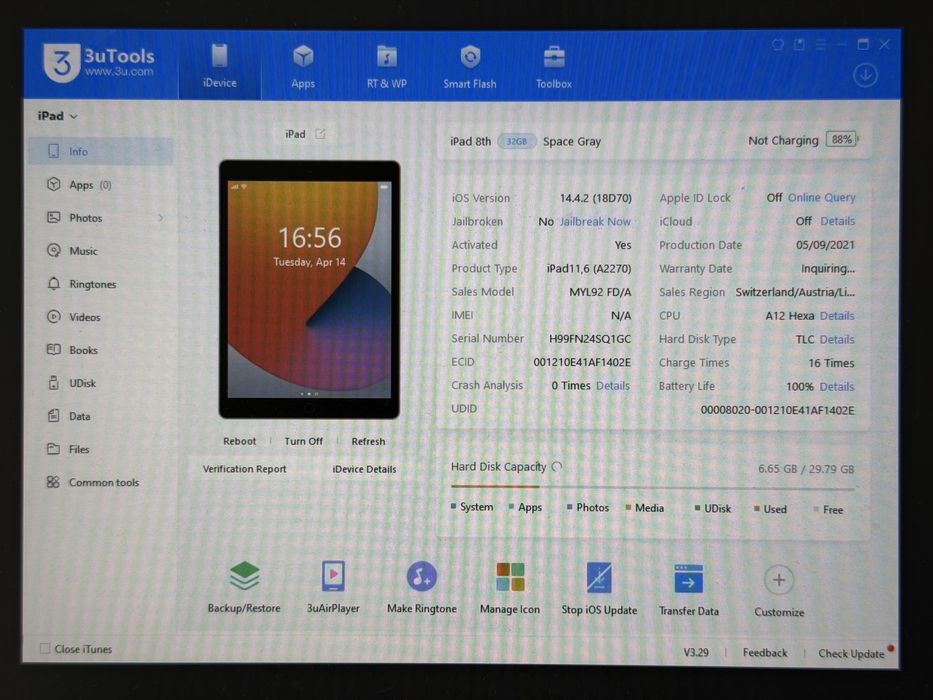 iPad 8. gen. (A2270) - 32GB - zbity - faktura VAT 23%