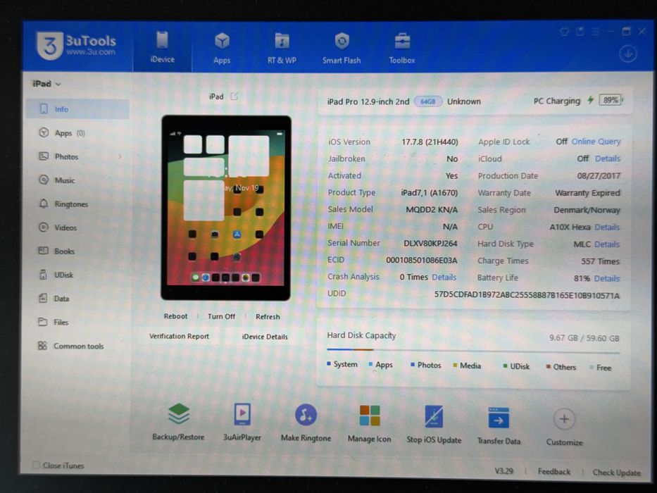 iPad Pro 12.9 2. gen. (A1670) - 64GB - faktura VAT 23%
