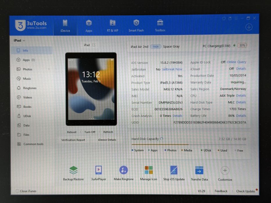 iPad Air 2 (A1566) - 16GB - faktura VAT 23%