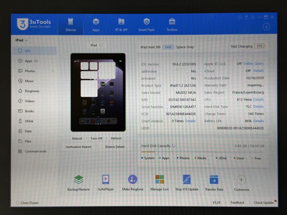 iPad mini 5 (A2124) - Cellular (LTE) - 64GB - faktura VAT 23%