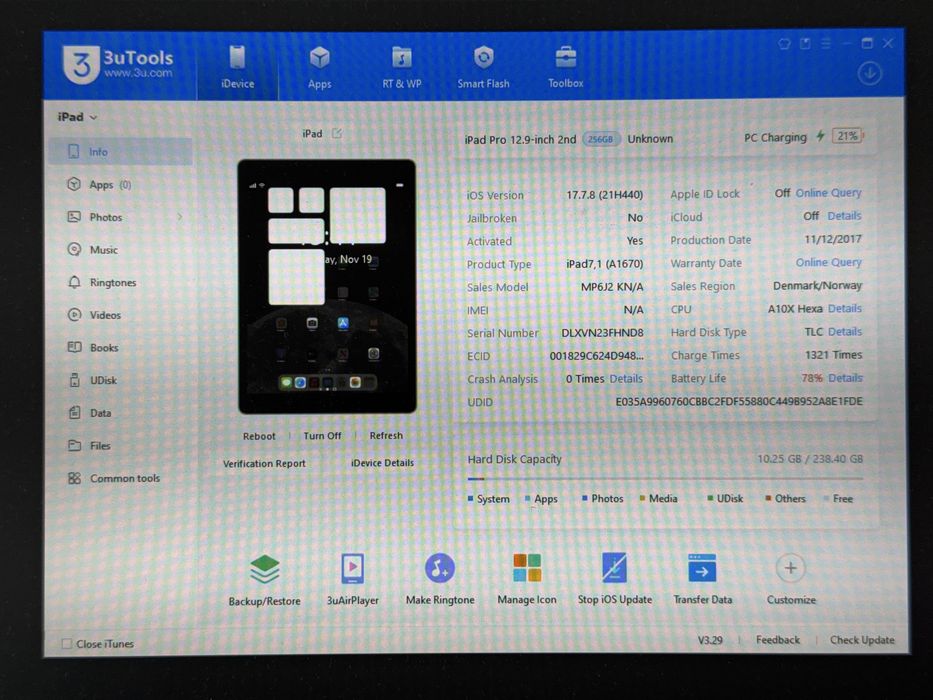 iPad Pro 12.9 2. gen. (A1670) - 256GB - faktura VAT 23%