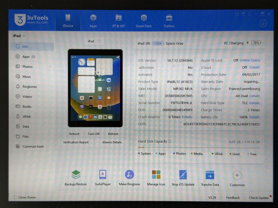 iPad 5 (A1823) - 128GB - Cellular (LTE) - faktura VAT 23%