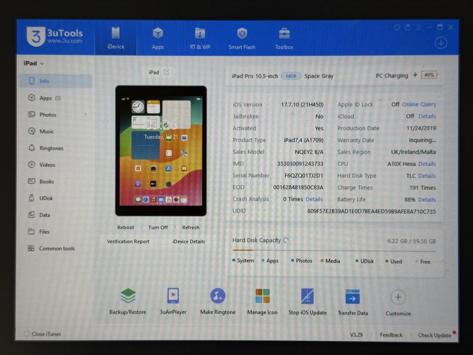 iPad Pro 10.5 (A1709) - 64GB - Cellular (LTE) - faktura VAT 23%
