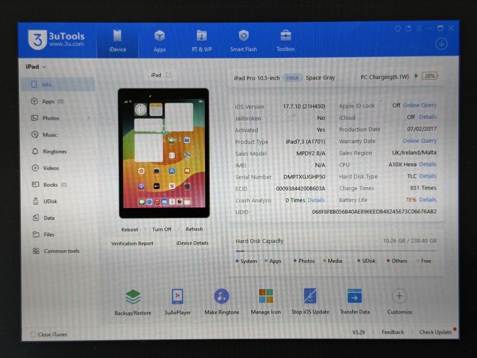 iPad Pro 10.5 (A1701) - 256GB - faktura VAT 23%