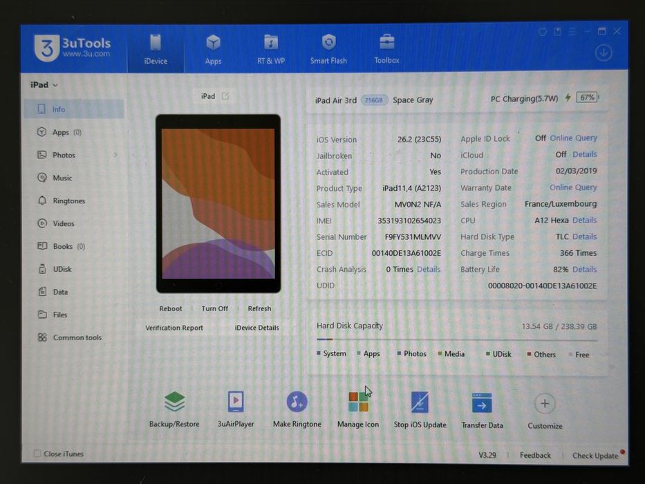 iPad Air 3 (A2123) - 256GB - Cellular (LTE) - faktura VAT 23%