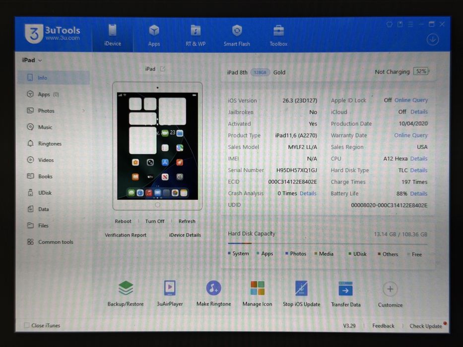 iPad 8. gen. (A2270) - 128GB - faktura VAT 23%