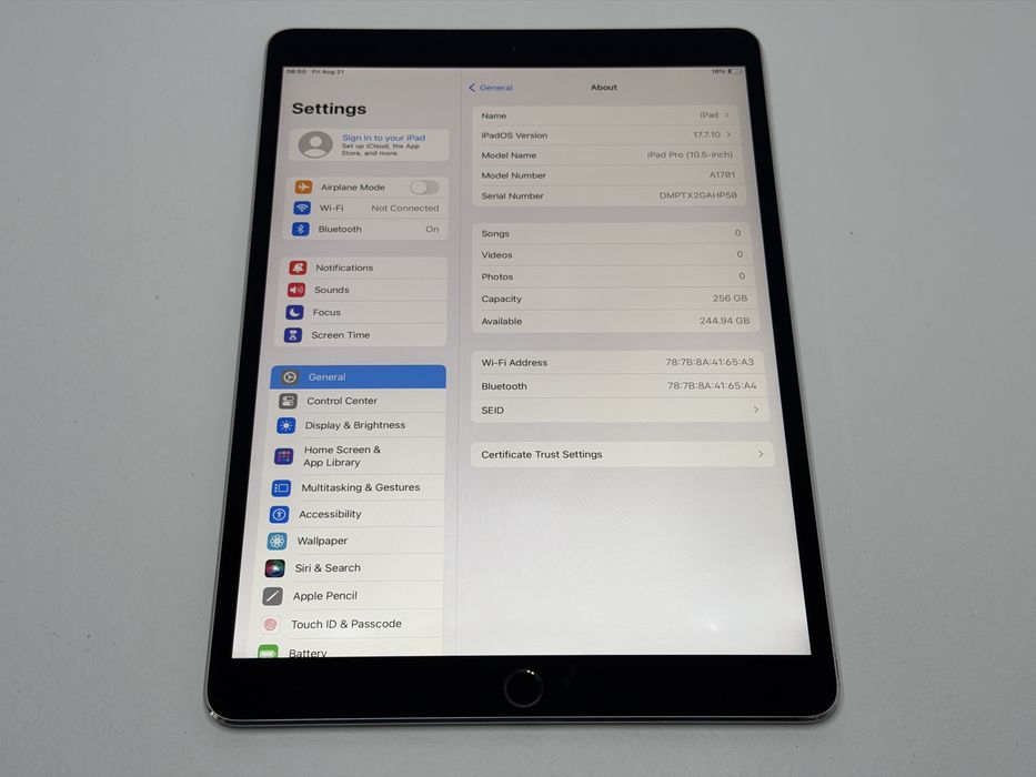 iPad Pro 10.5 (A1701) - 256GB - Space Gray - faktura VAT 23%