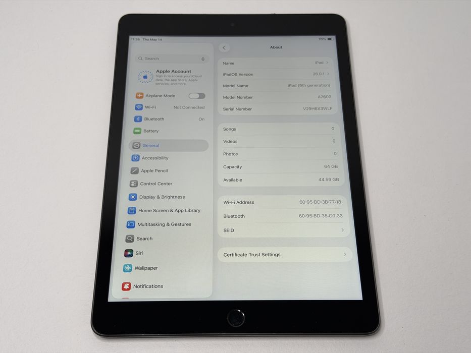 iPad 9. gen. (A2602) - 64GB - faktura VAT 23%