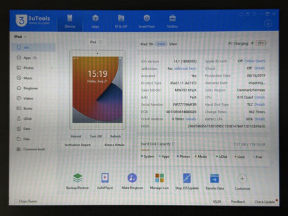 iPad 7. gen. (A2197) - 128GB - Silver - faktura VAT 23%