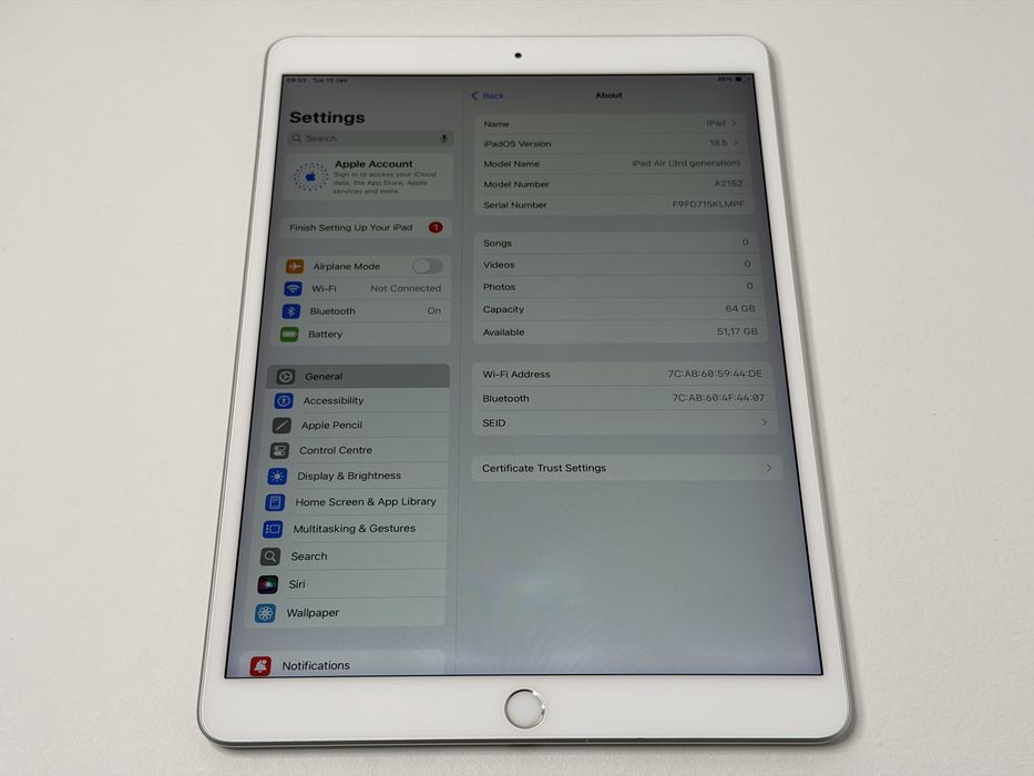 iPad Air 3 (A2152) - 64GB - faktura VAT 23%