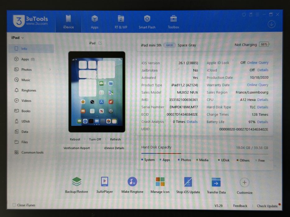 iPad mini 5 (A2124) - Cellular (LTE) - 64GB - faktura VAT 23%
