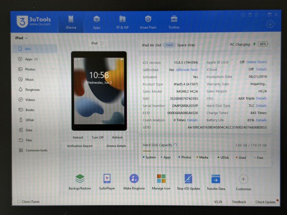 iPad Air 2 (A1567) - 128GB - Cellular (LTE) - faktura VAT 23%