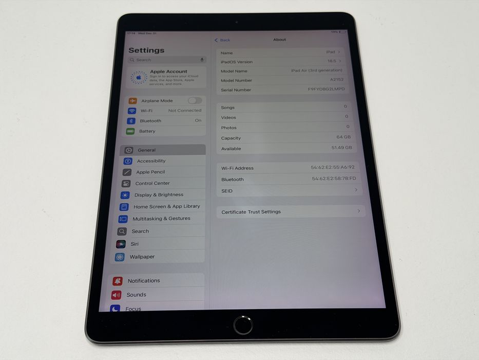 iPad Air 3 (A2152) - 64GB - faktura VAT 23%