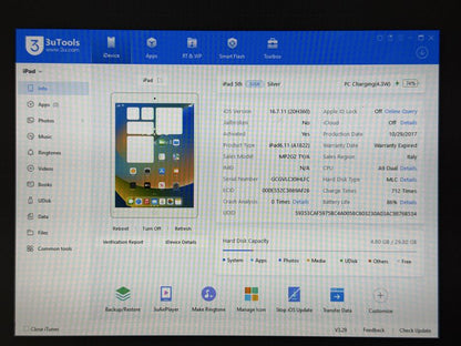 iPad 5. gen. (A1822) - 32GB - pęknięty - faktura VAT 23%