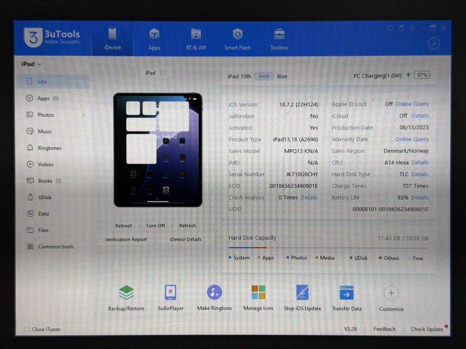 iPad 10. gen. (A2696) - 64GB - faktura VAT 23%
