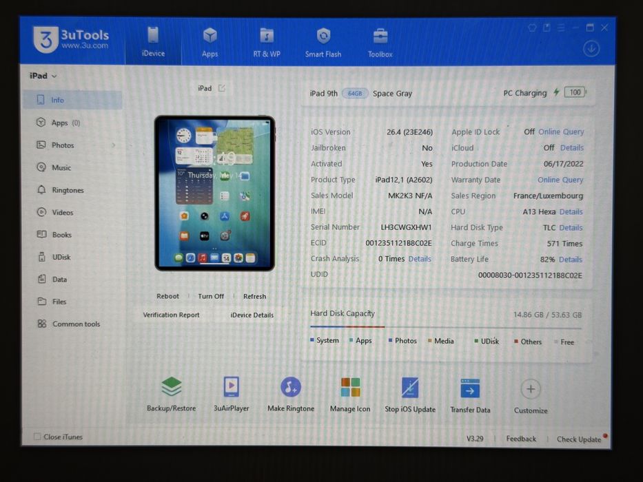 iPad 9. gen. (A2602) - 64GB - faktura VAT 23%