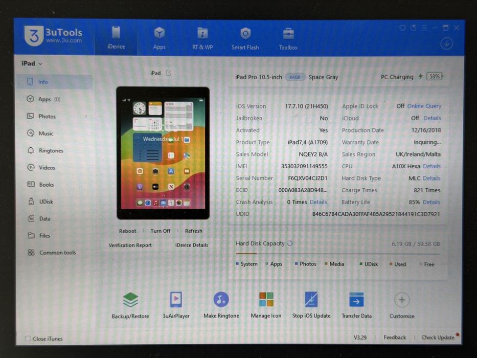 iPad Pro 10.5 (A1709) - 64GB - Cellular (LTE) - faktura VAT 23%