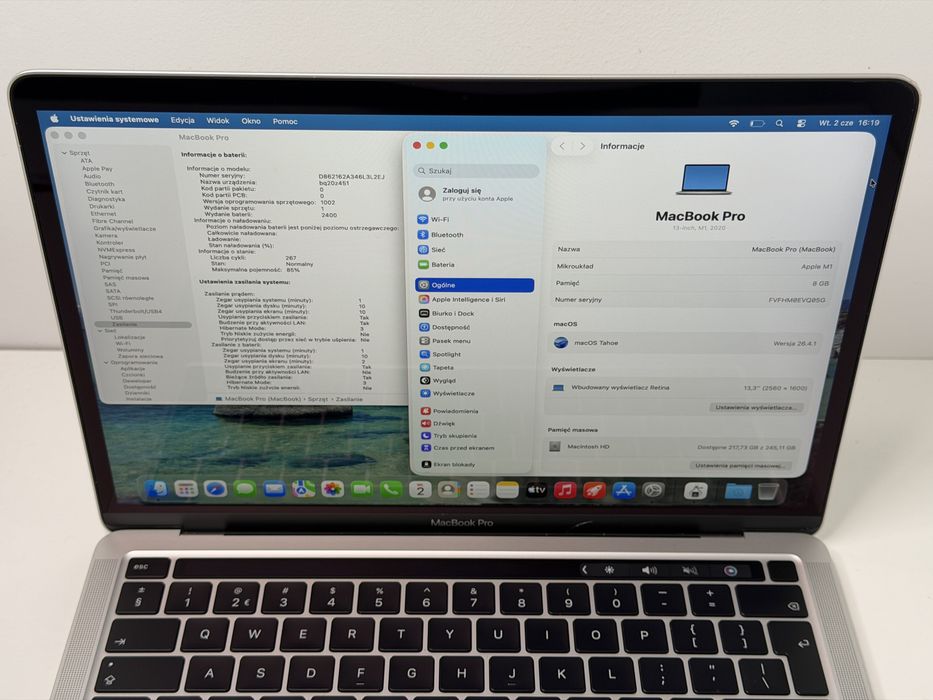 MacBook Pro 13 (A2338) - Apple M1/8GB/256GB - faktura VAT 23%