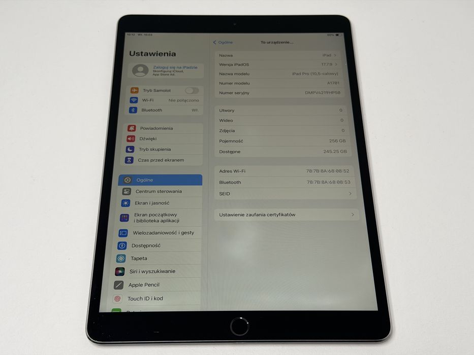 iPad Pro 10.5 (A1701) - 256GB - faktura VAT 23%