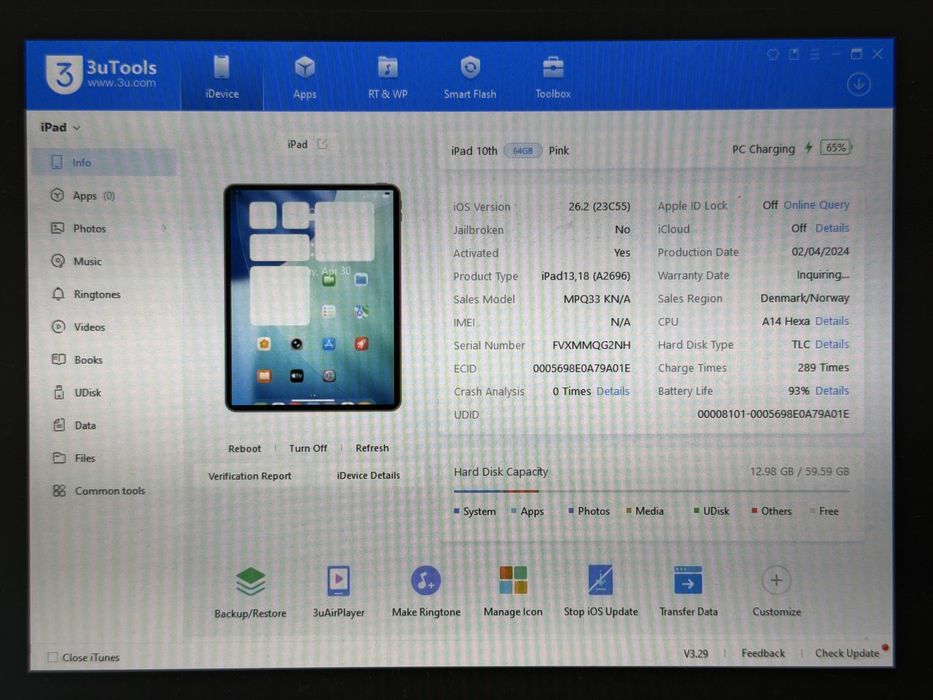 iPad 10. gen. (A2696) - 64GB - faktura VAT 23%