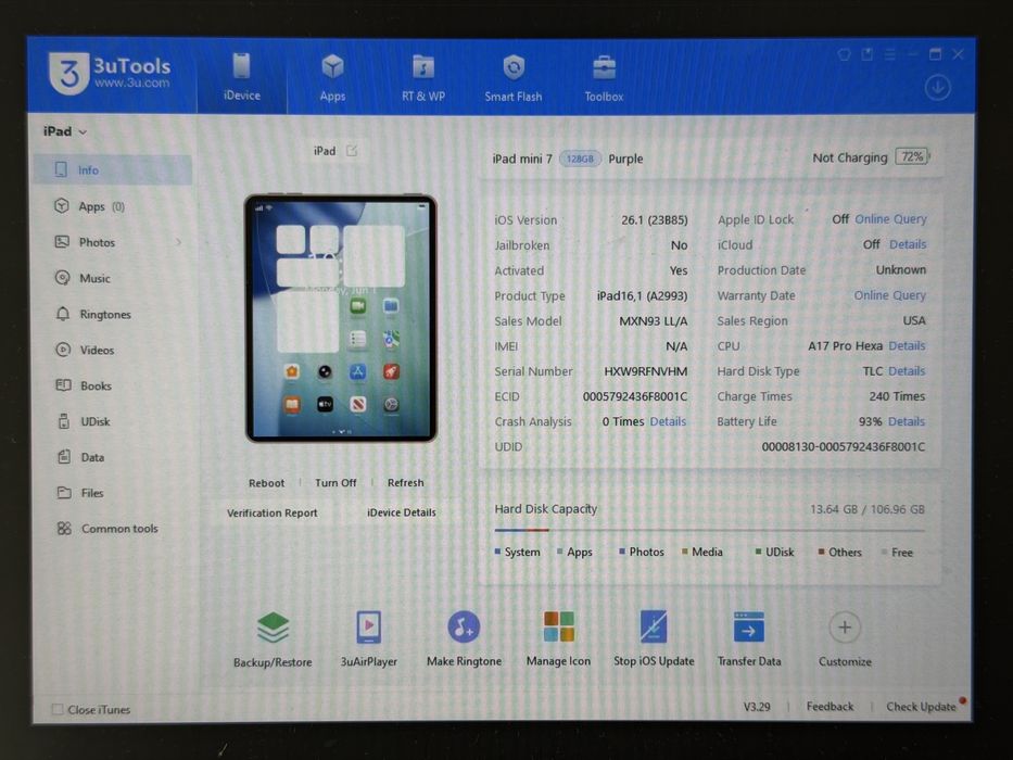 iPad mini 7 (A2993) - 128GB - faktura VAT 23%