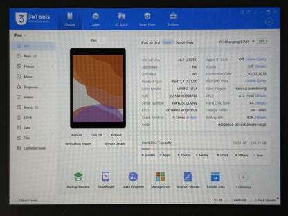 iPad Air 3 (A2123) - 256GB - Cellular (LTE) - faktura VAT 23%