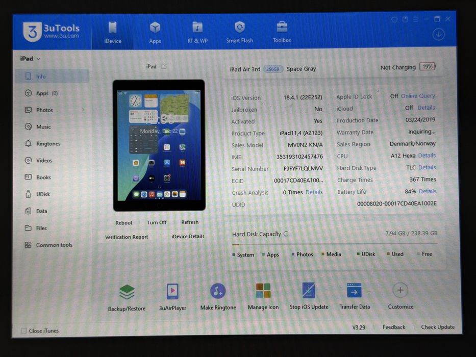 iPad Air 3 (A2123) - 256GB - Cellular (LTE) - faktura VAT 23%