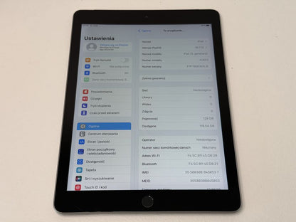 iPad 5 (A1823) - 128GB - Cellular (LTE) - faktura VAT 23%
