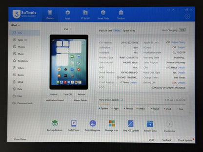 iPad Air 3 (A2152) - 64GB - Space Gray - faktura VAT 23%