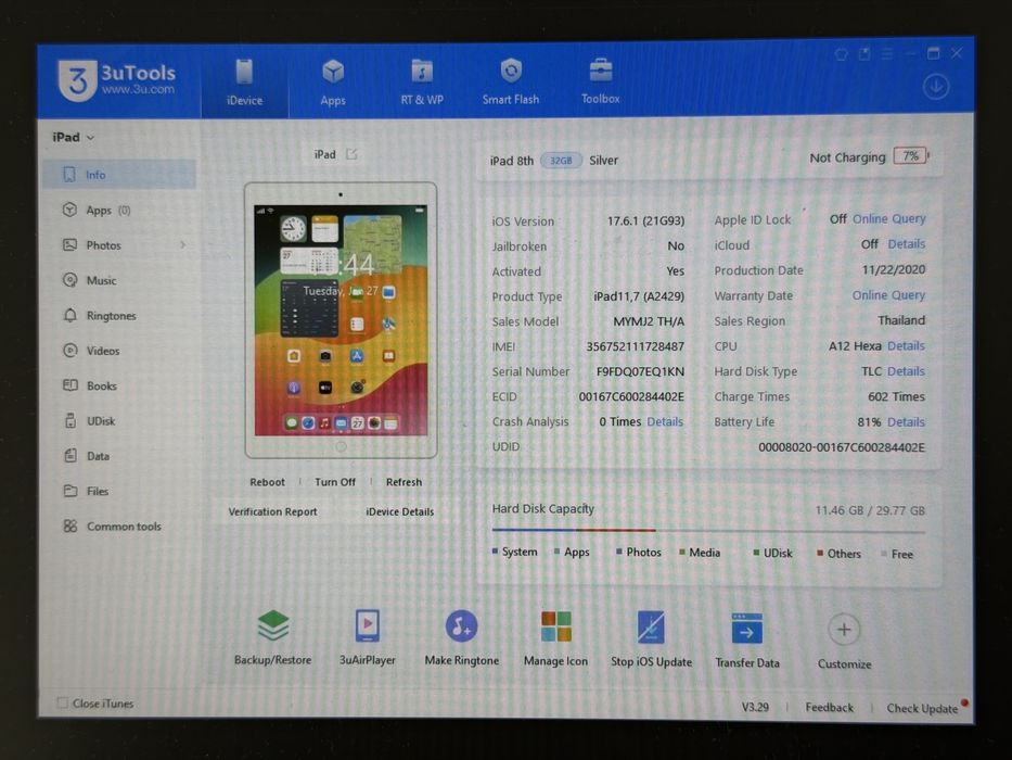 iPad 8. gen. (A2429) - 32GB - Cellular (LTE) - faktura VAT 23%