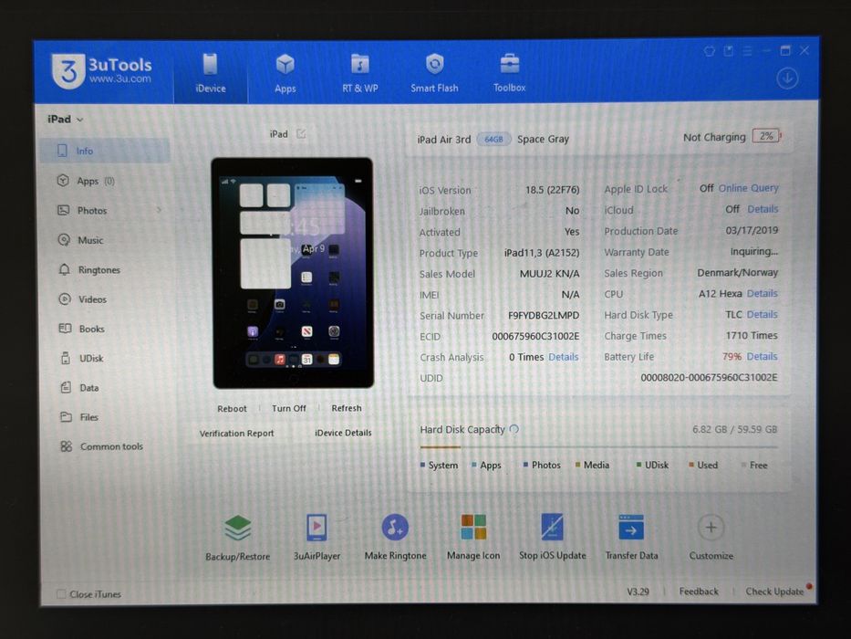 iPad Air 3 (A2152) - 64GB - faktura VAT 23%