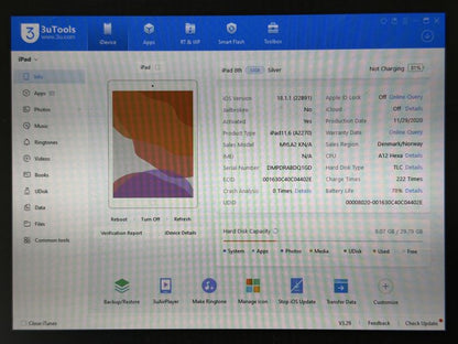 iPad 8. gen. (A2270) - 32GB - Silver - faktura VAT 23%