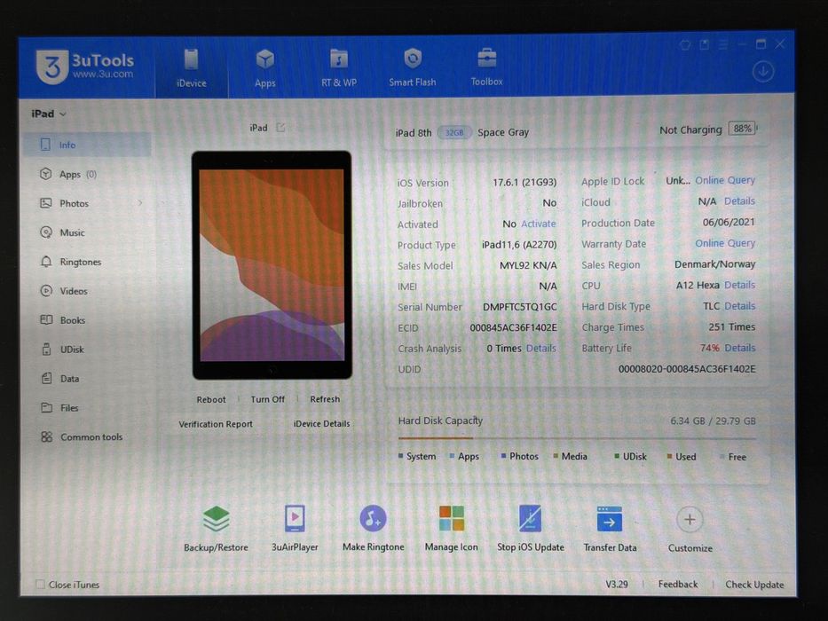 iPad 8. gen. (A2270) - 32GB - faktura VAT 23%