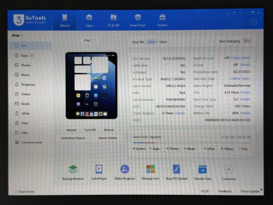 iPad 9. gen. (A2602) - 64GB - Silver - faktura VAT 23%