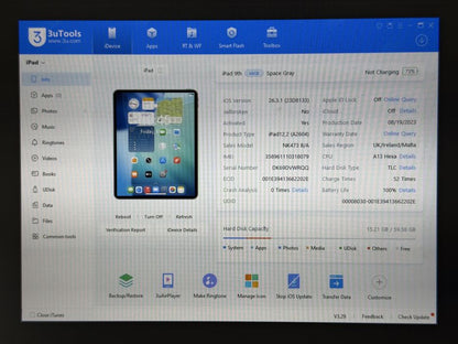 iPad 9. gen. (A2604) - 64GB - Cellular (LTE) - wada - faktura VAT 23%