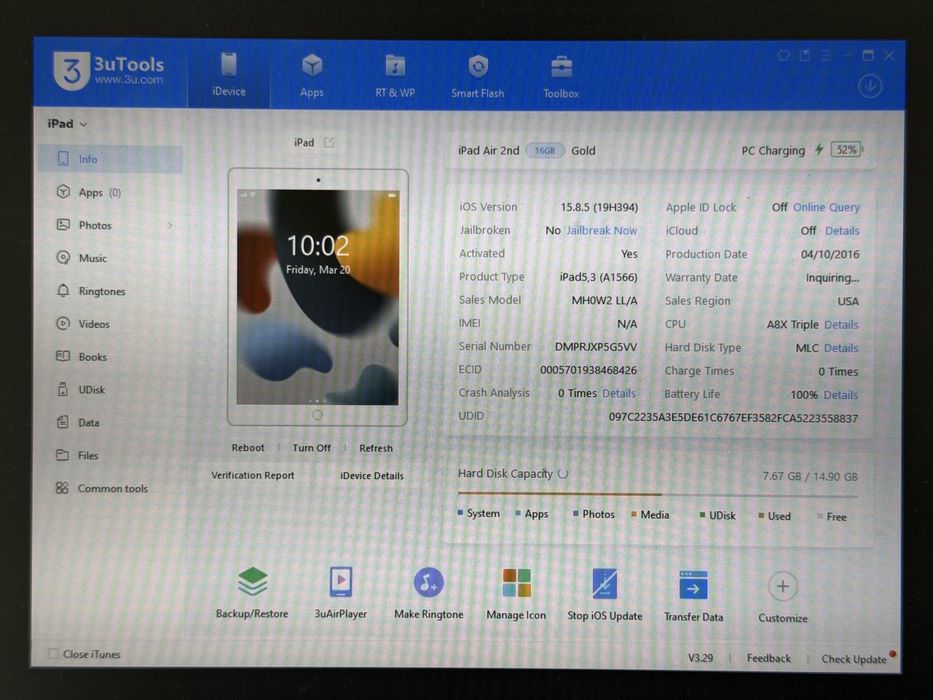 iPad Air 2 (A1566) - 16GB - faktura VAT 23%