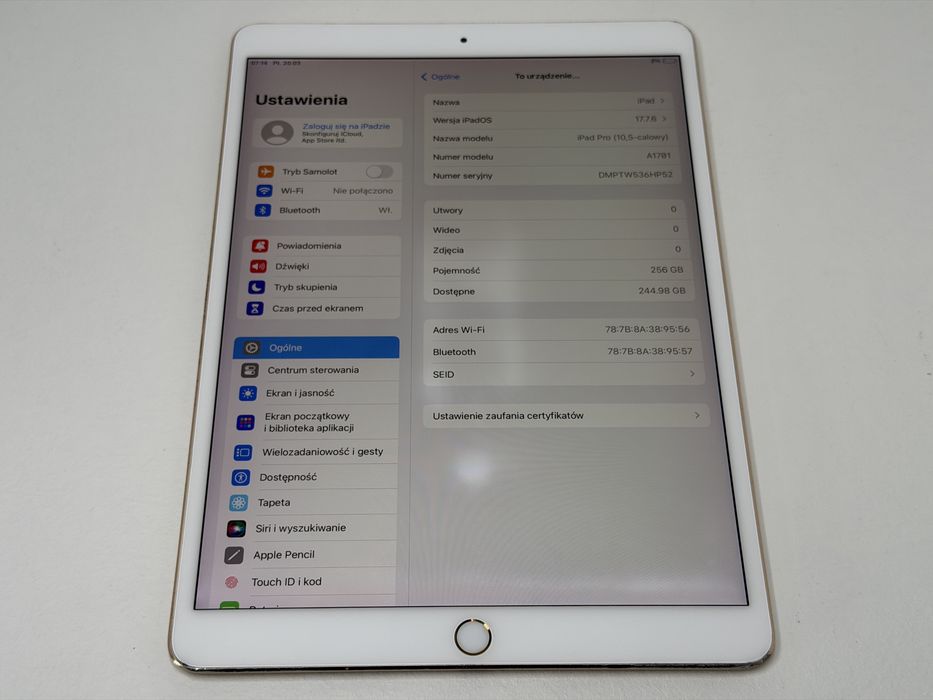 iPad Pro 10.5 (A1701) - 256GB - faktura VAT 23%