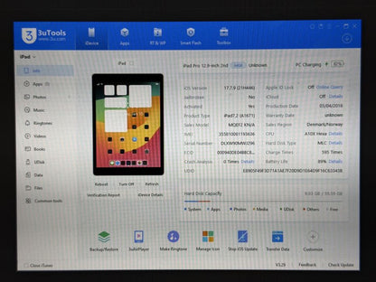 iPad Pro 12.9 2. gen. (A1671) - 64GB - Cellular (LTE) - faktura VAT 23%