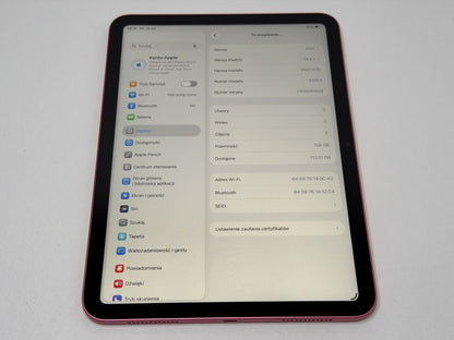 iPad 11. gen. (A3354) - 128GB - Pink - faktura VAT 23%